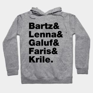 Final Fantasy 5 Characters (Black Text) Hoodie